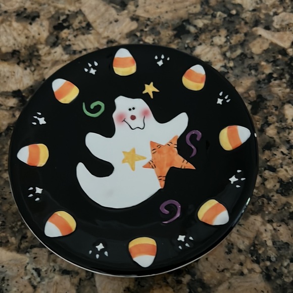 Halloween Ceramic Candle Cup & Saucer Set - Picture 2 of 3